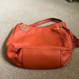 Michael Kors orange shoulder bag NWOT